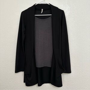 Women's Black and Gray Layered‎ Sweater